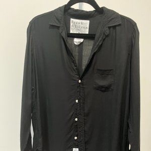 Frank & Eileen black button down top | size XS